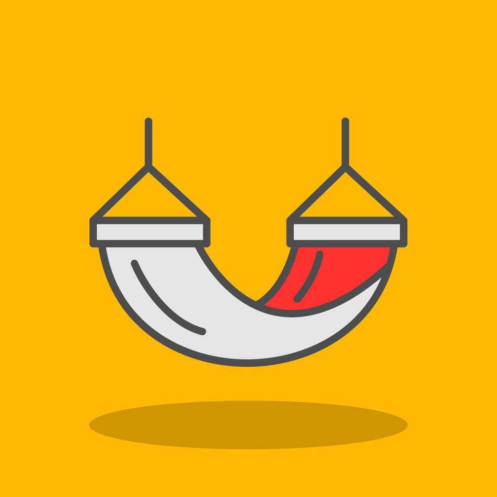 Hammock Filled Shadow Icon vector