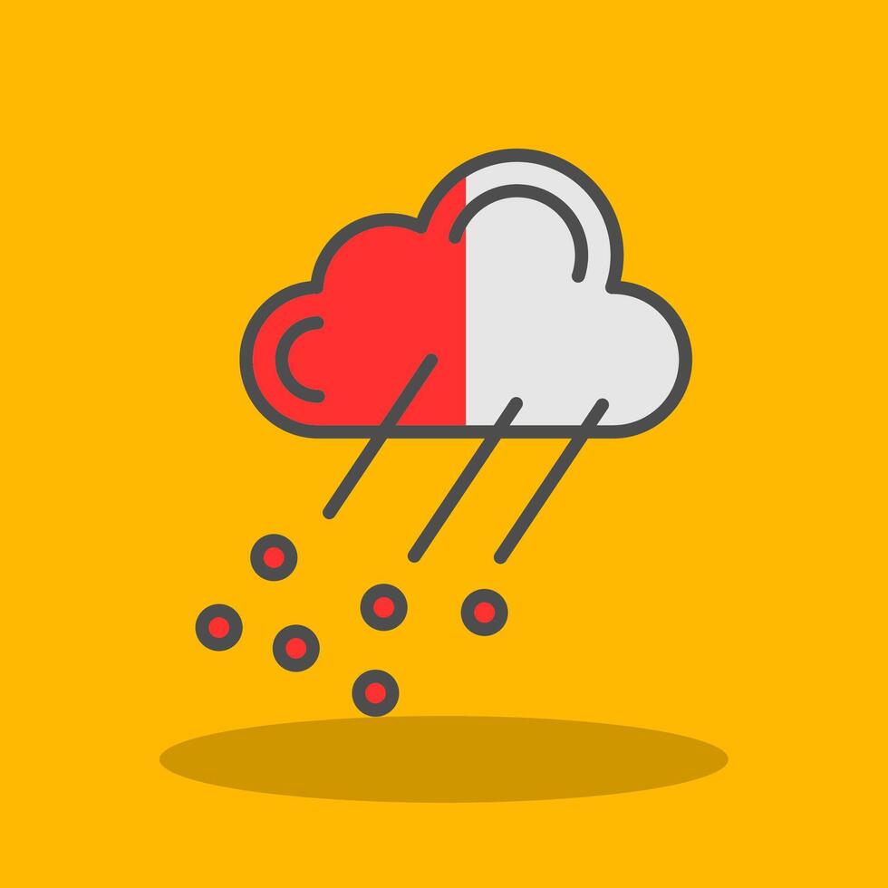 Hail Filled Shadow Icon vector