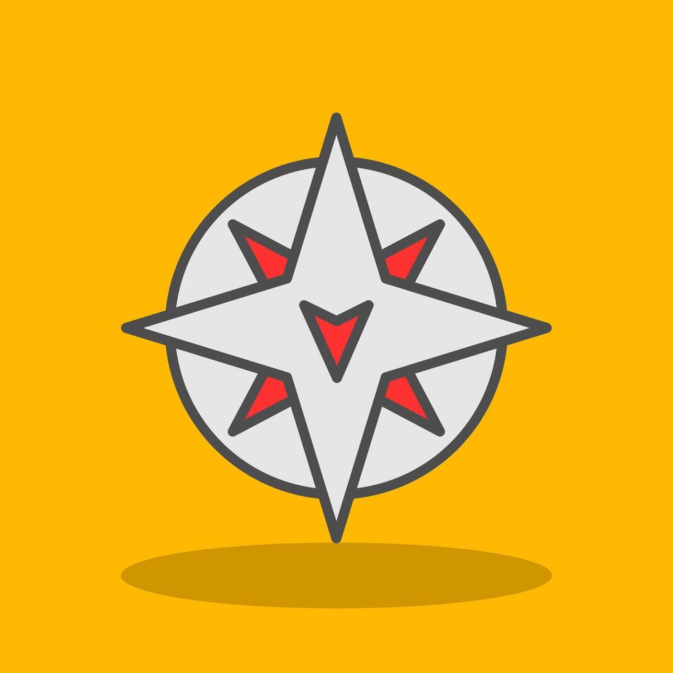 South Filled Shadow Icon vector