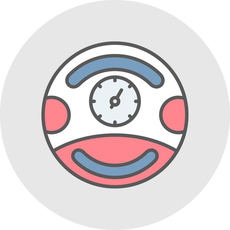 Gauge Line Filled Light Icon vector