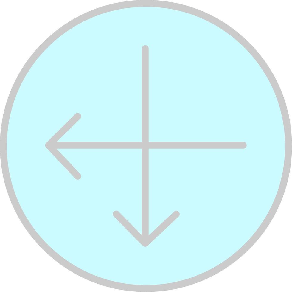 Intersect Line Filled Light Icon vector