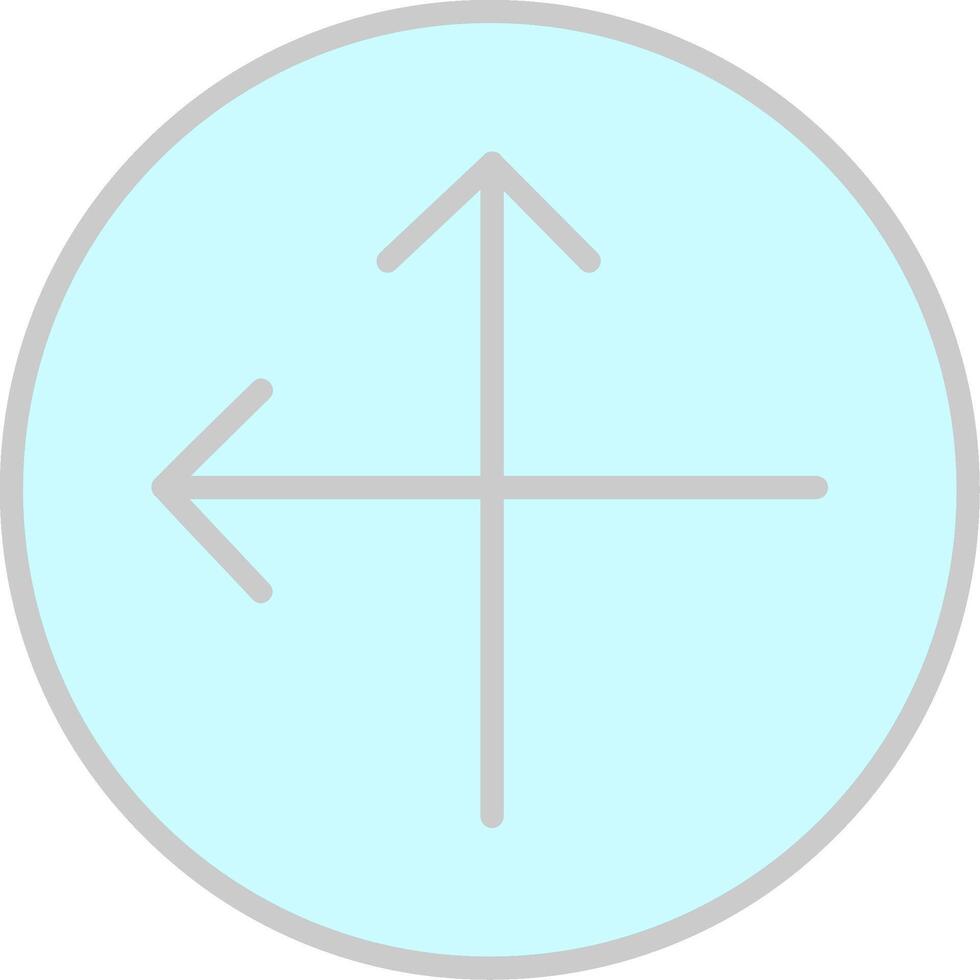 Intersect Line Filled Light Icon vector