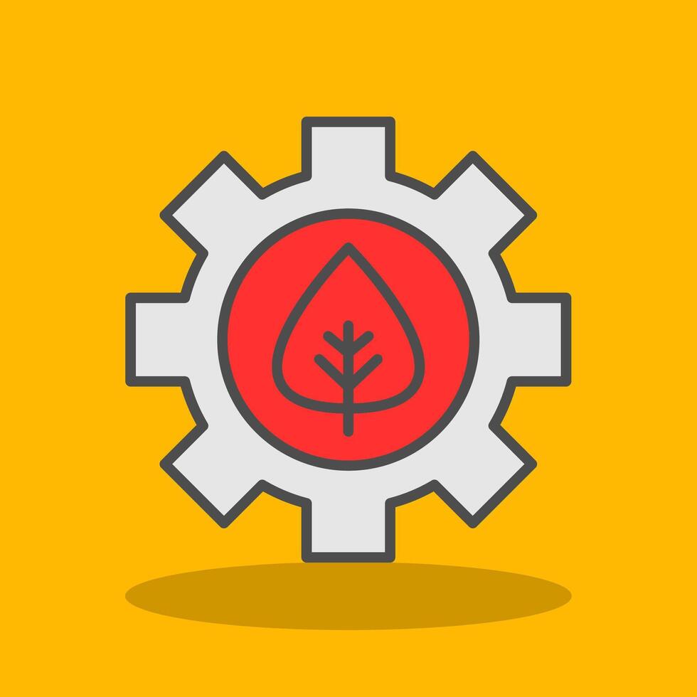 Offshore Platform Filled Shadow Icon vector