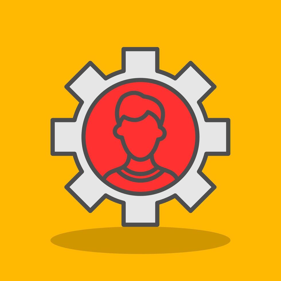 Coal Mining Filled Shadow Icon vector