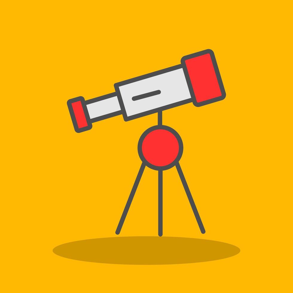 Telescope Filled Shadow Icon vector