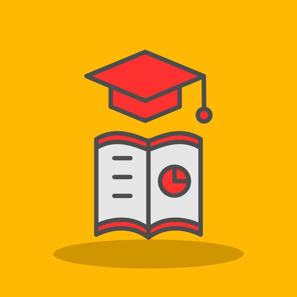 Learning Analytics Filled Shadow Icon vector