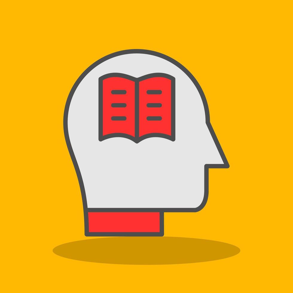 Knowledge Filled Shadow Icon vector