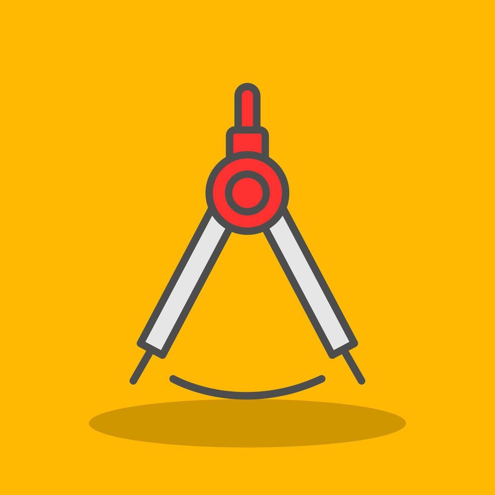 Dividers Filled Shadow Icon vector