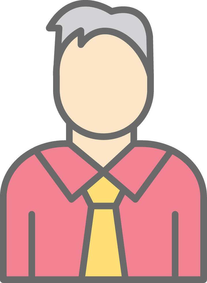 Supervisor Line Filled Light Icon vector