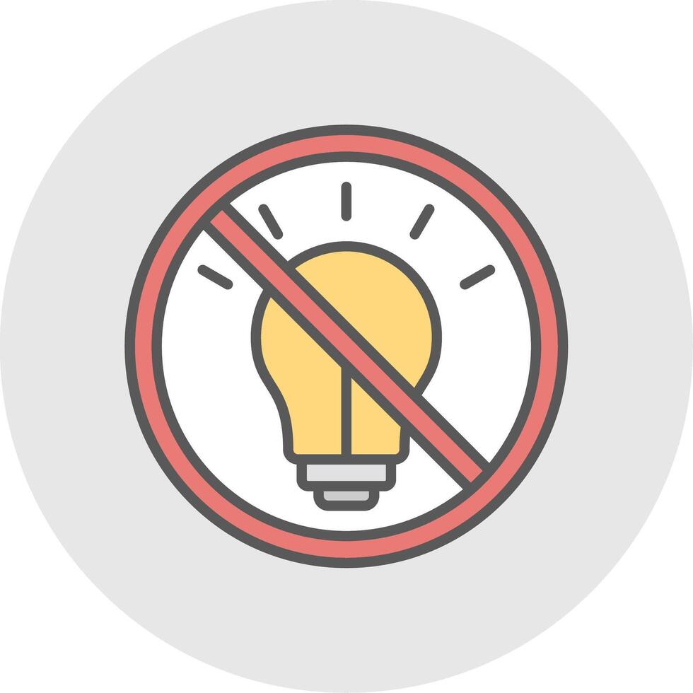 No Lights Line Filled Light Icon vector