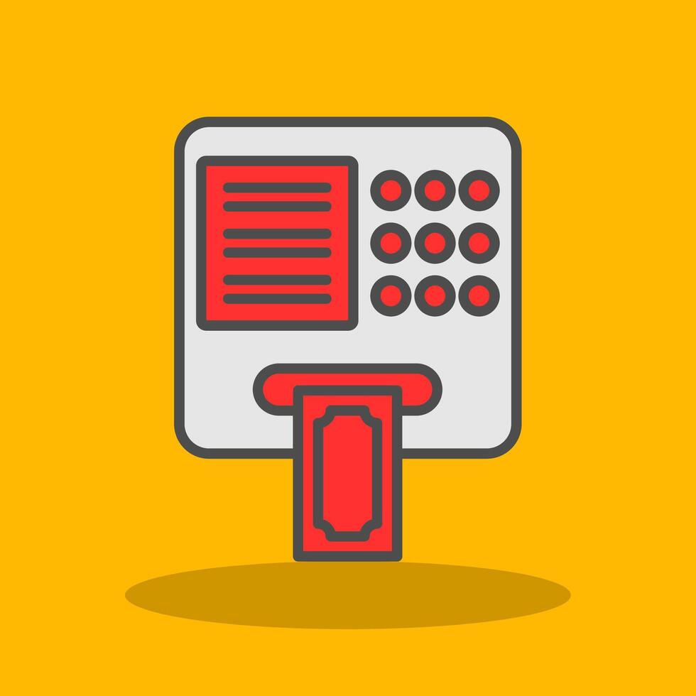 ATM Machine Filled Shadow Icon vector