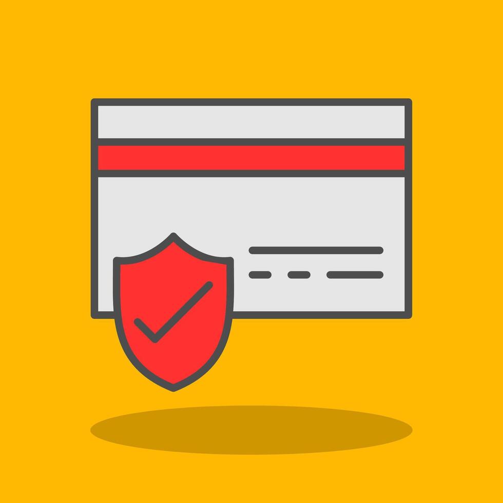 Secure Payments Filled Shadow Icon vector