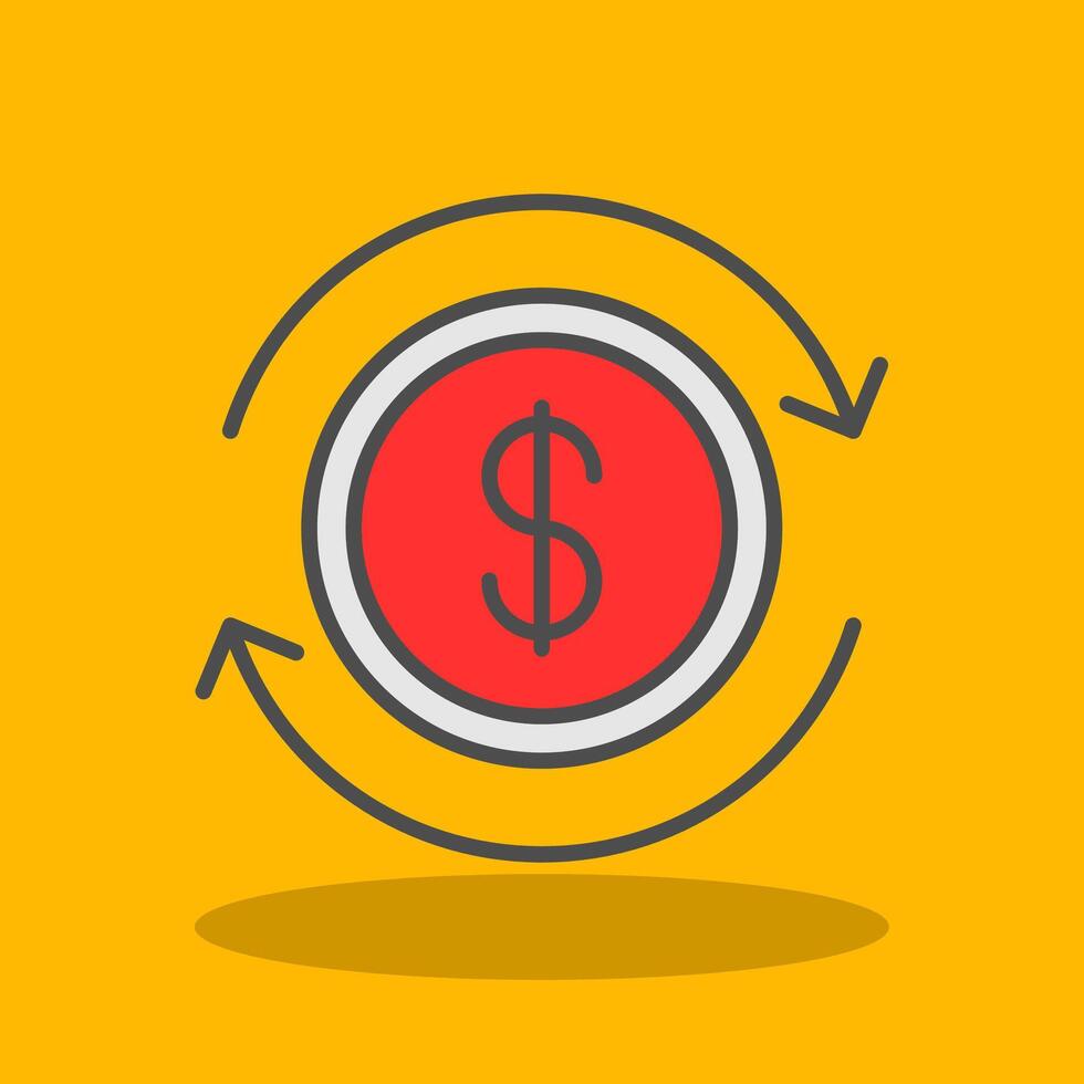 Business Continuity Filled Shadow Icon vector