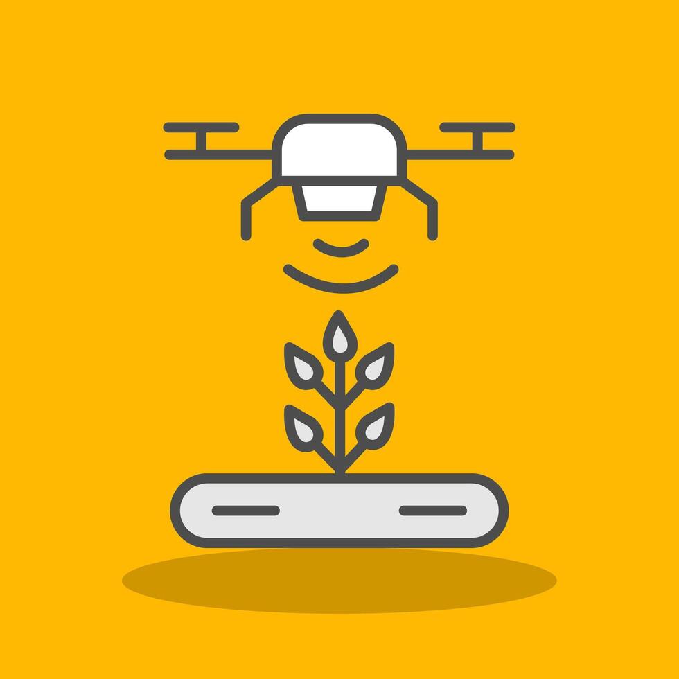 Automatic Irrigatior Filled Shadow Icon vector