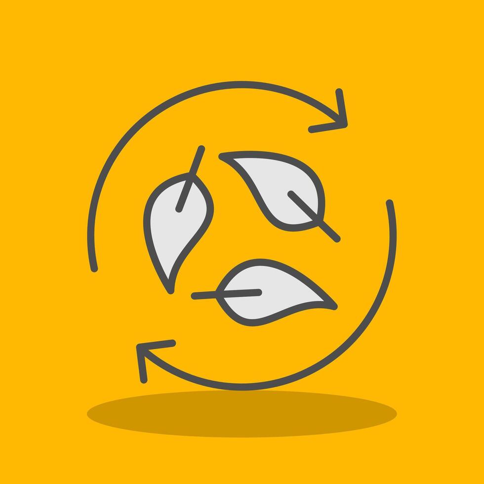 Biodegradable Filled Shadow Icon vector