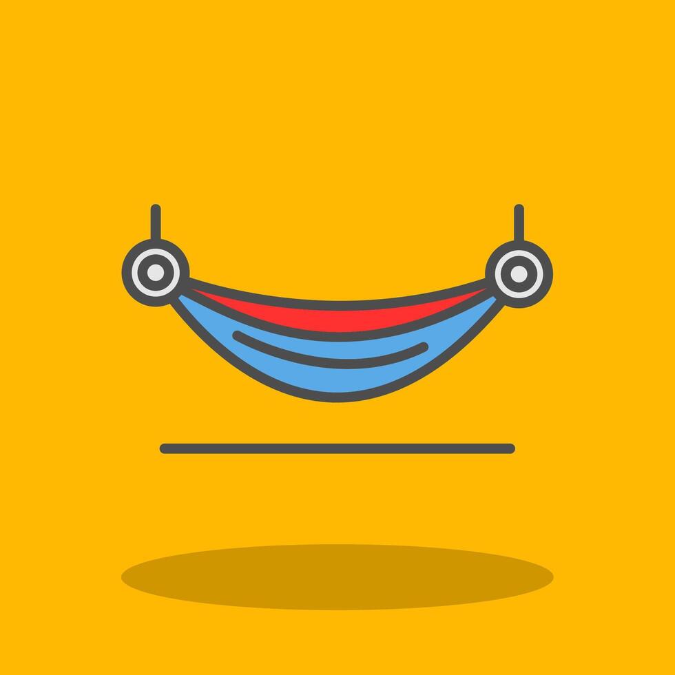 Hammock Filled Shadow Icon vector