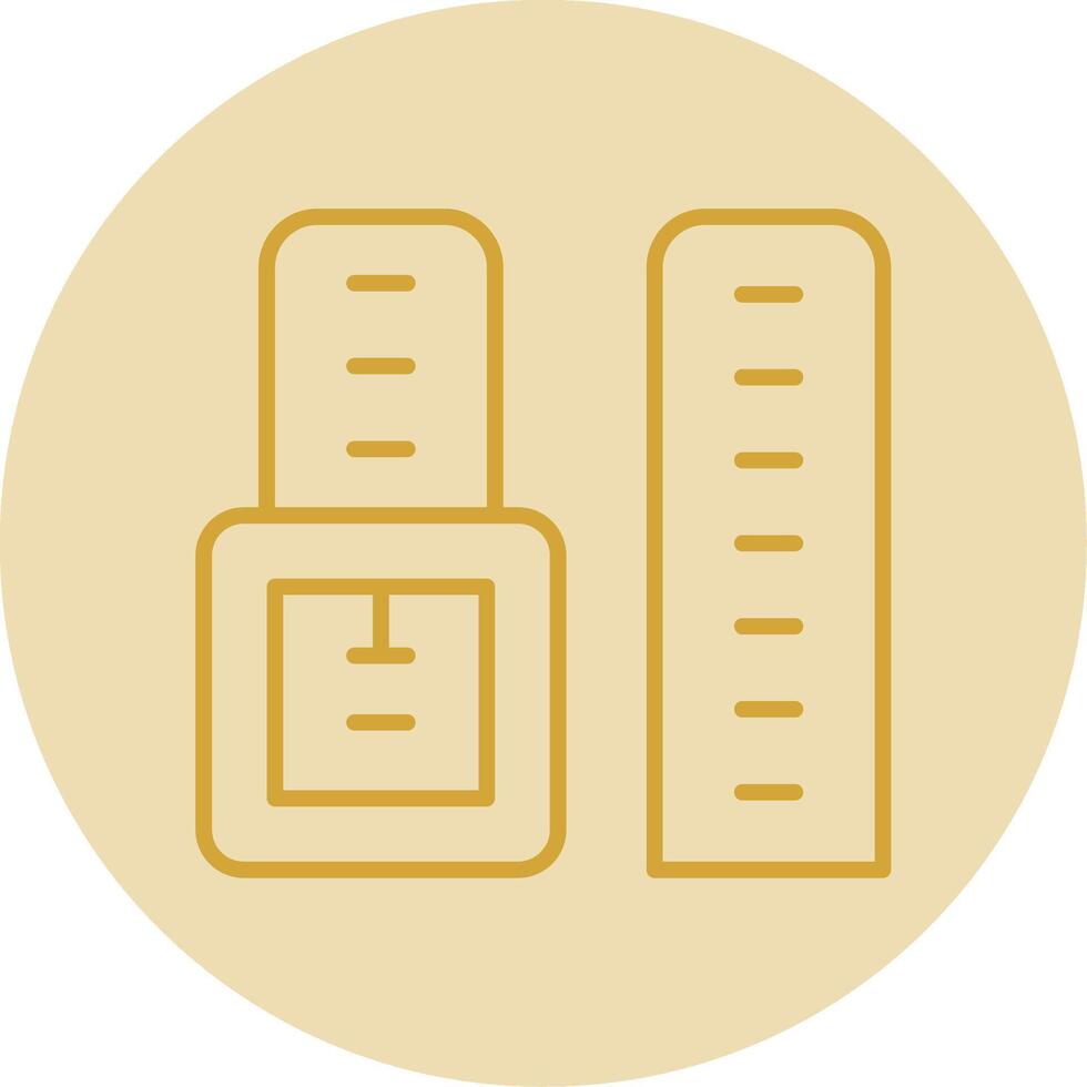 Watch Strap Line Yellow Circle Icon vector