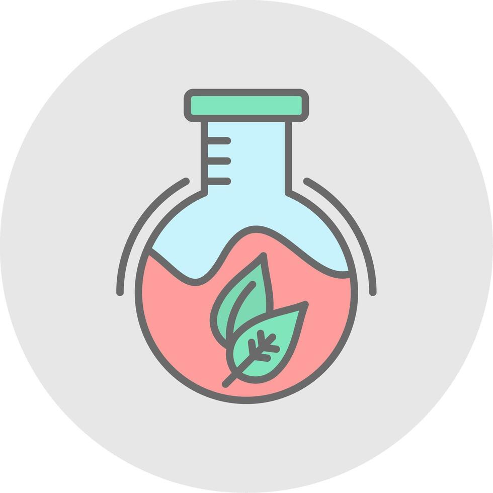 Test Tube Line Filled Light Icon vector