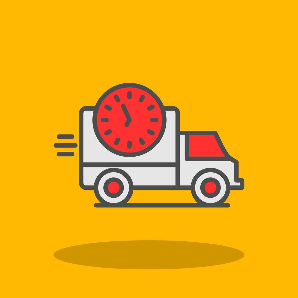 Delivery Time Filled Shadow Icon vector