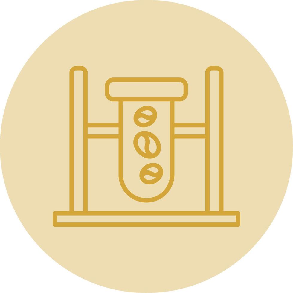 Quality Check Line Yellow Circle Icon vector