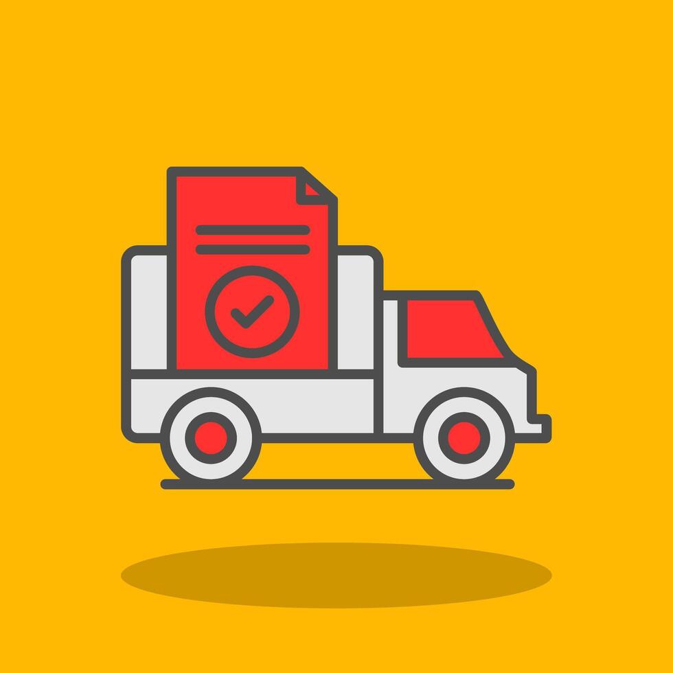 Proof Of Delivery Filled Shadow Icon vector