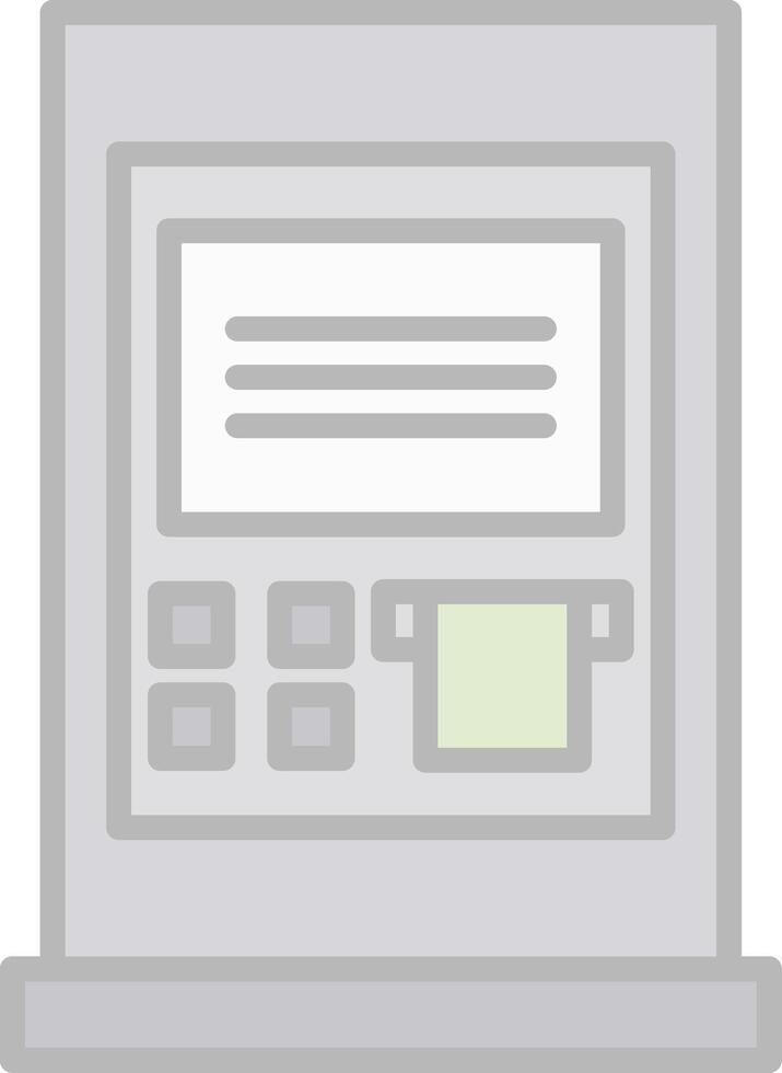 Atm Line Filled Light Icon vector