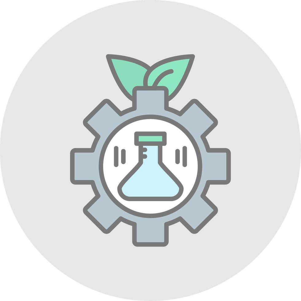 Bioengineering Line Filled Light Icon vector