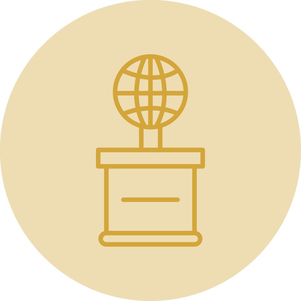 World Line Yellow Circle Icon vector