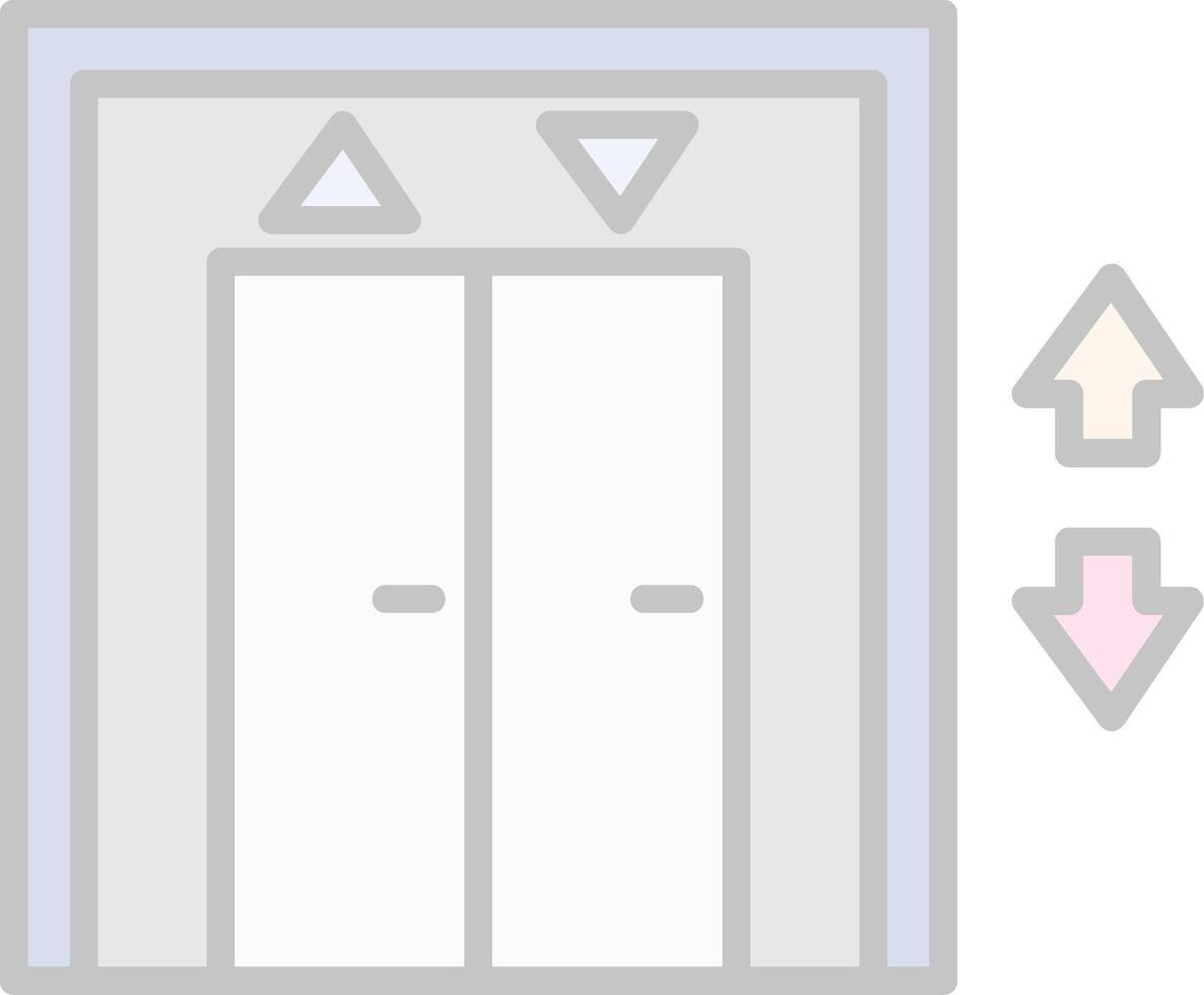 Elevator Line Filled Light Icon vector