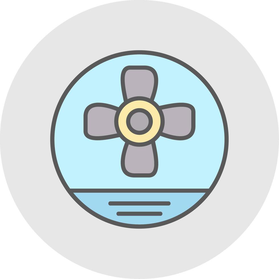 Propeller Line Filled Light Icon vector