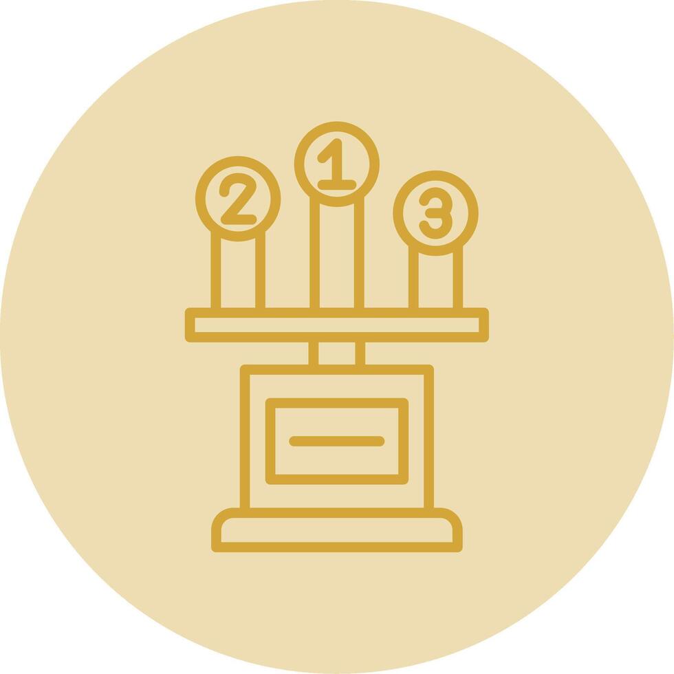 Leaderboard Line Yellow Circle Icon vector