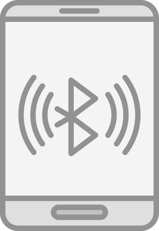 Bluetooth Line Filled Light Icon vector