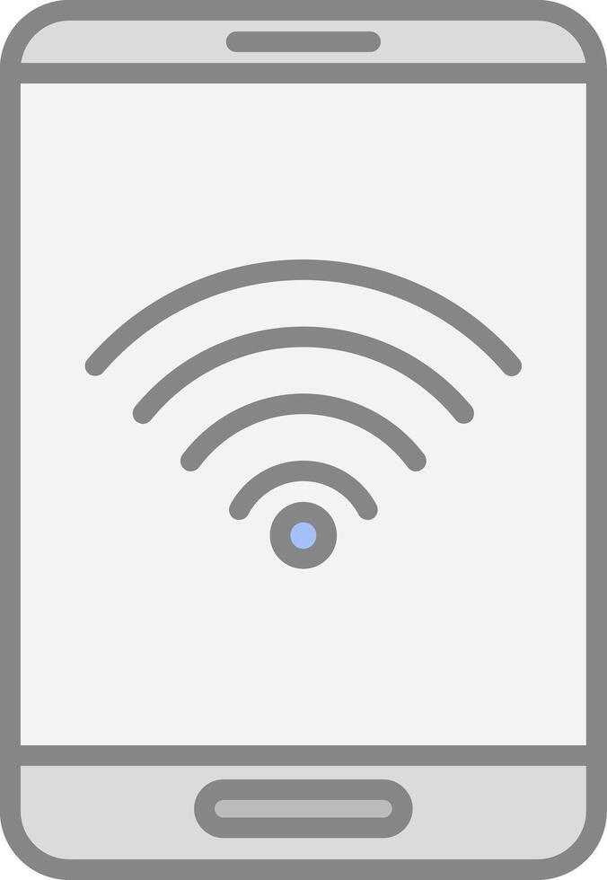 Wifi línea lleno ligero icono vector