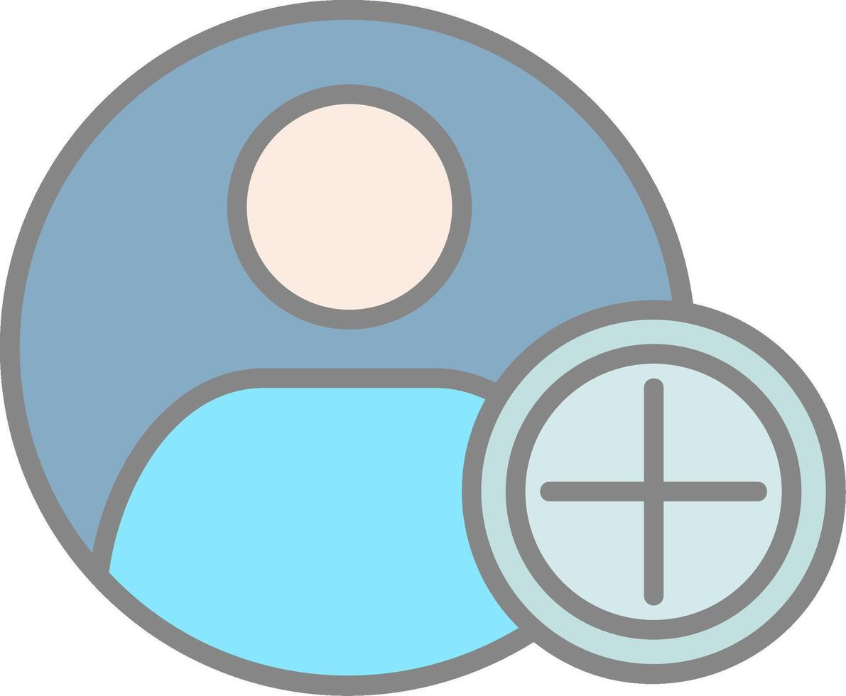 Add Line Filled Light Icon vector