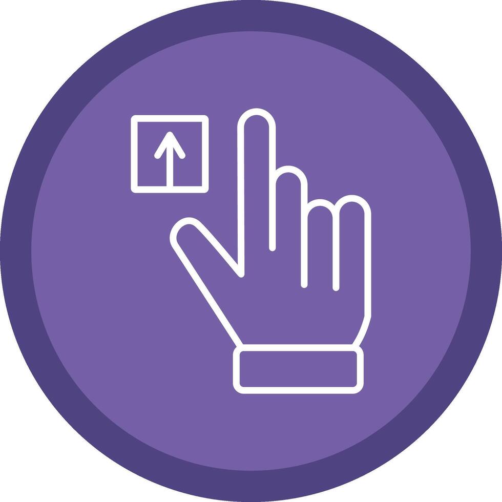 Hand Tap Line Multi Circle Icon vector