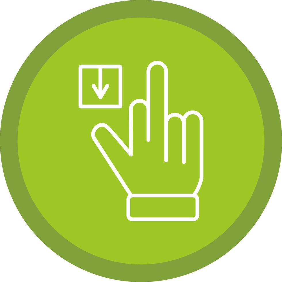Tap Down Line Multi Circle Icon vector