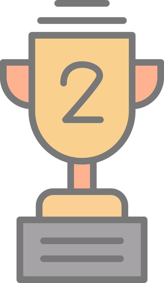Trophy Line Filled Light Icon vector