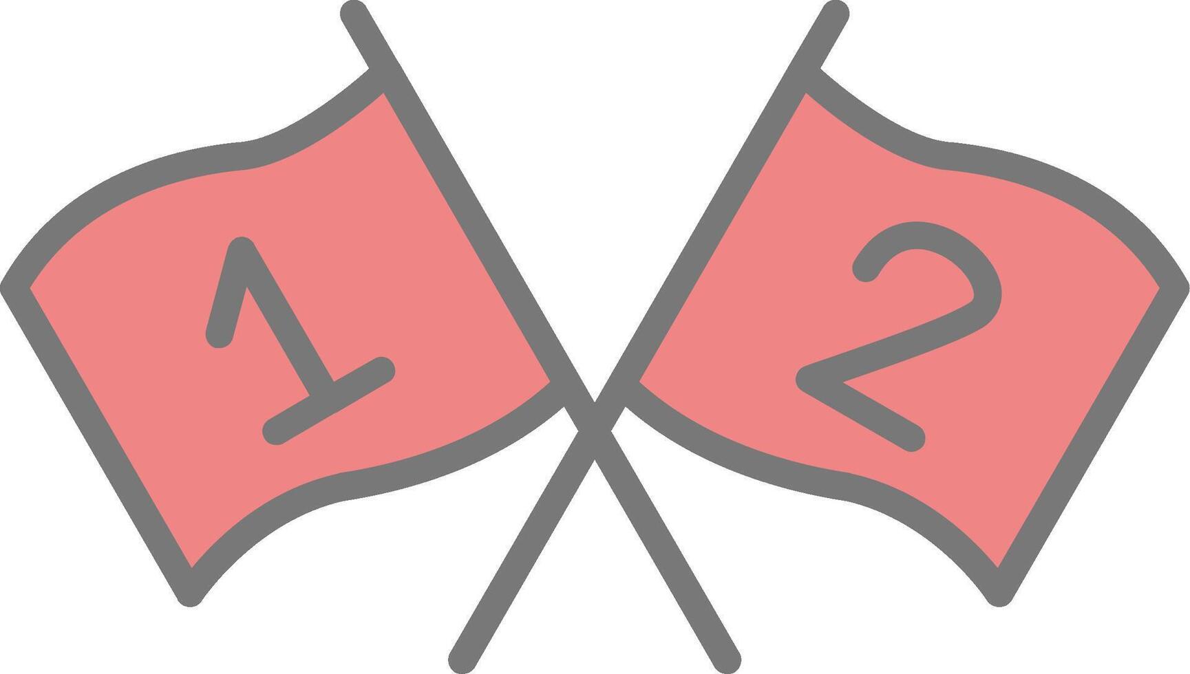 Flags Line Filled Light Icon vector
