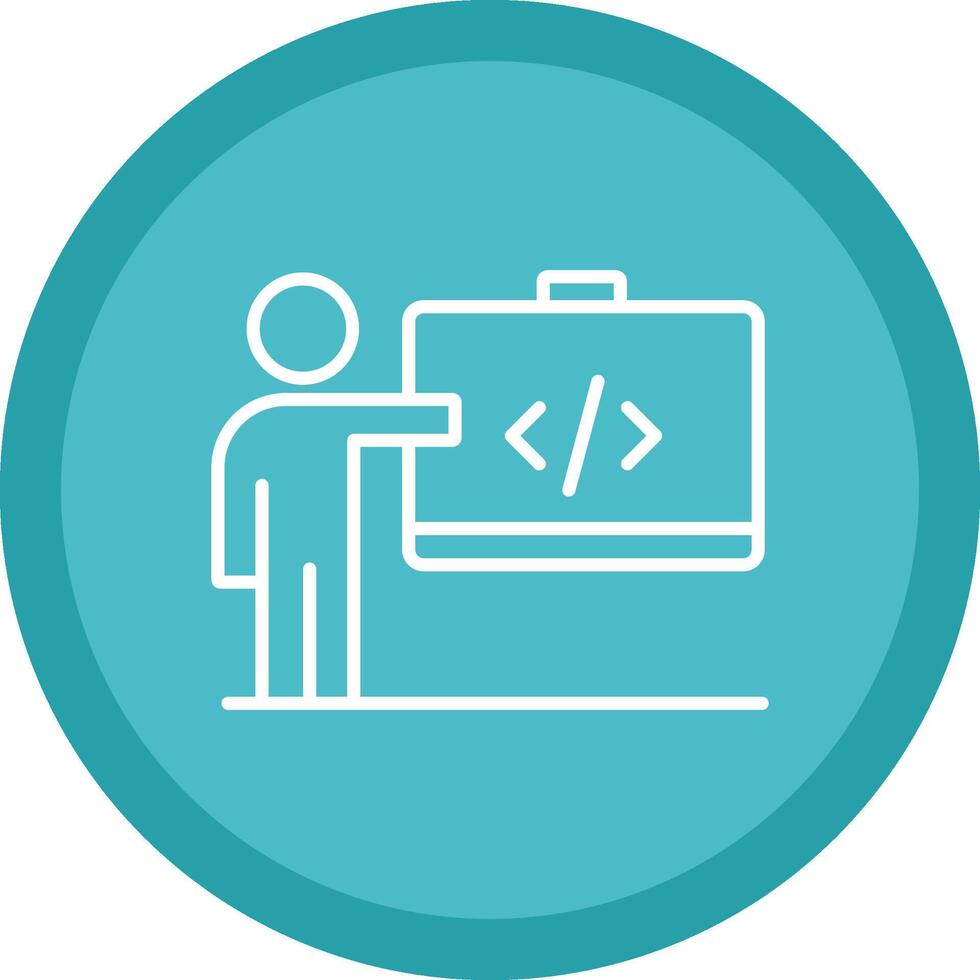 Presentation Line Multi Circle Icon vector