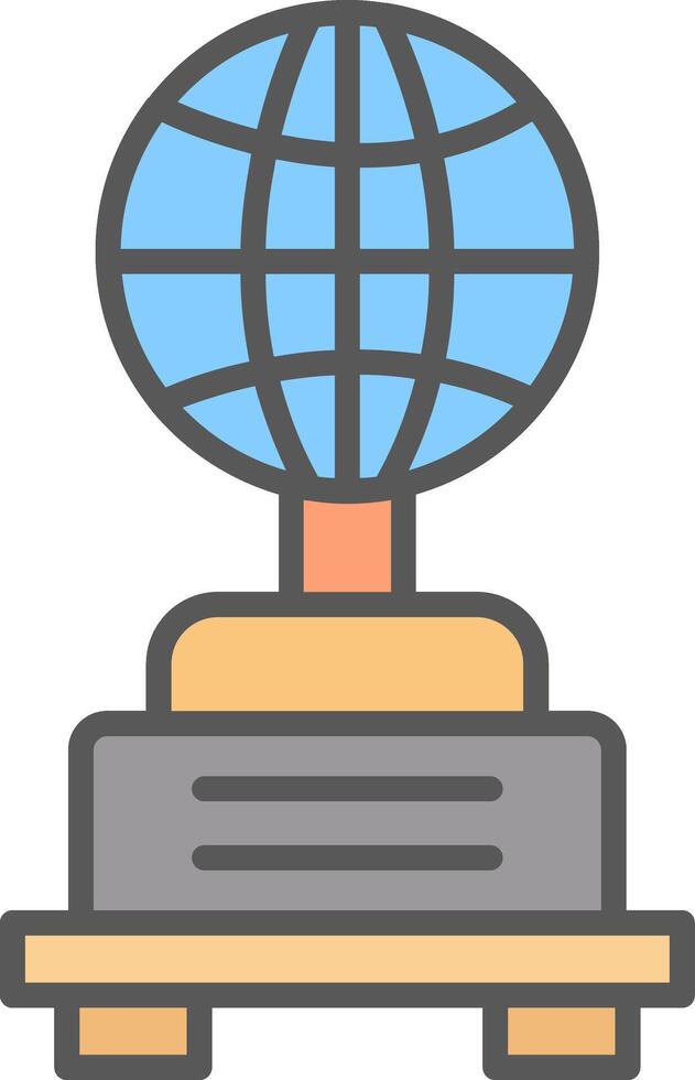 Globe Line Filled Light Icon vector