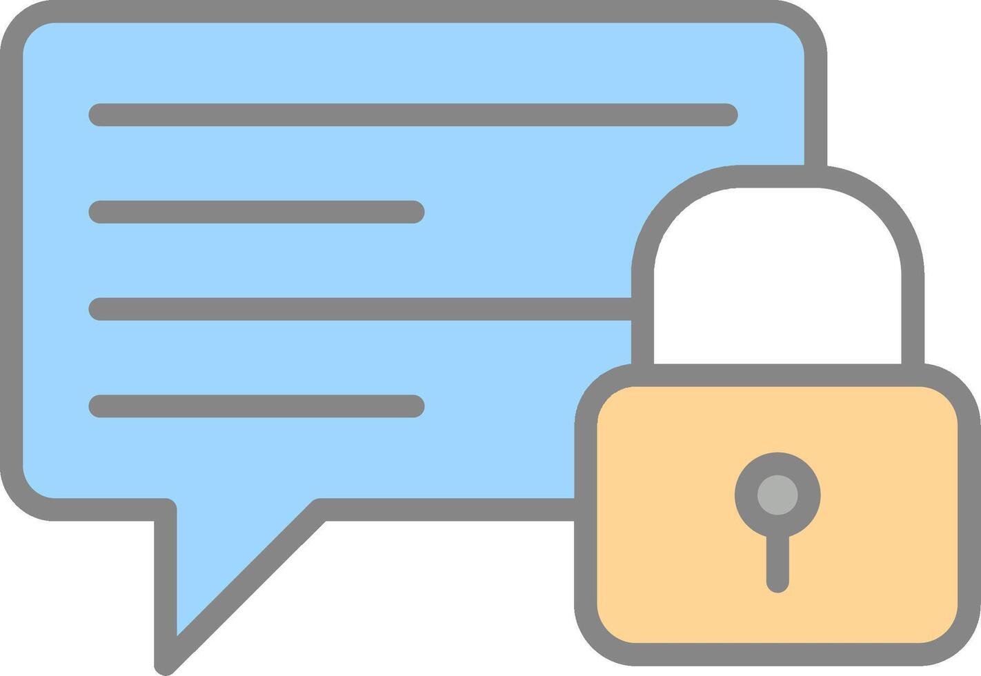 Chat Bubble Line Filled Light Icon vector
