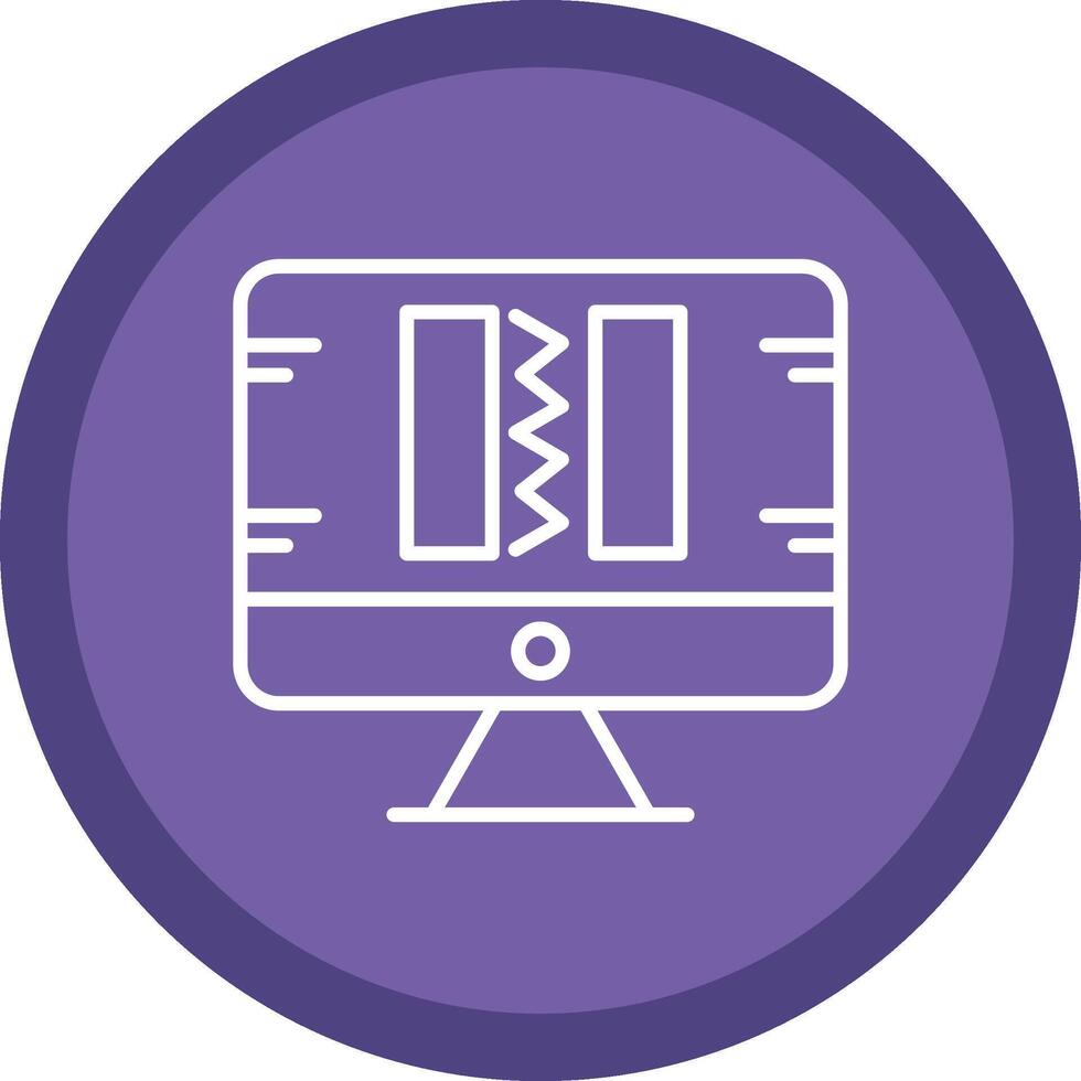 Broken Code Line Multi Circle Icon vector