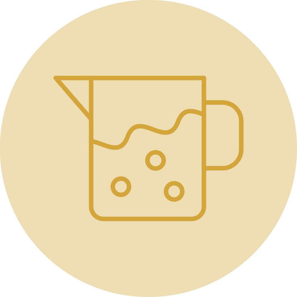 Pitcher Line Yellow Circle Icon vector