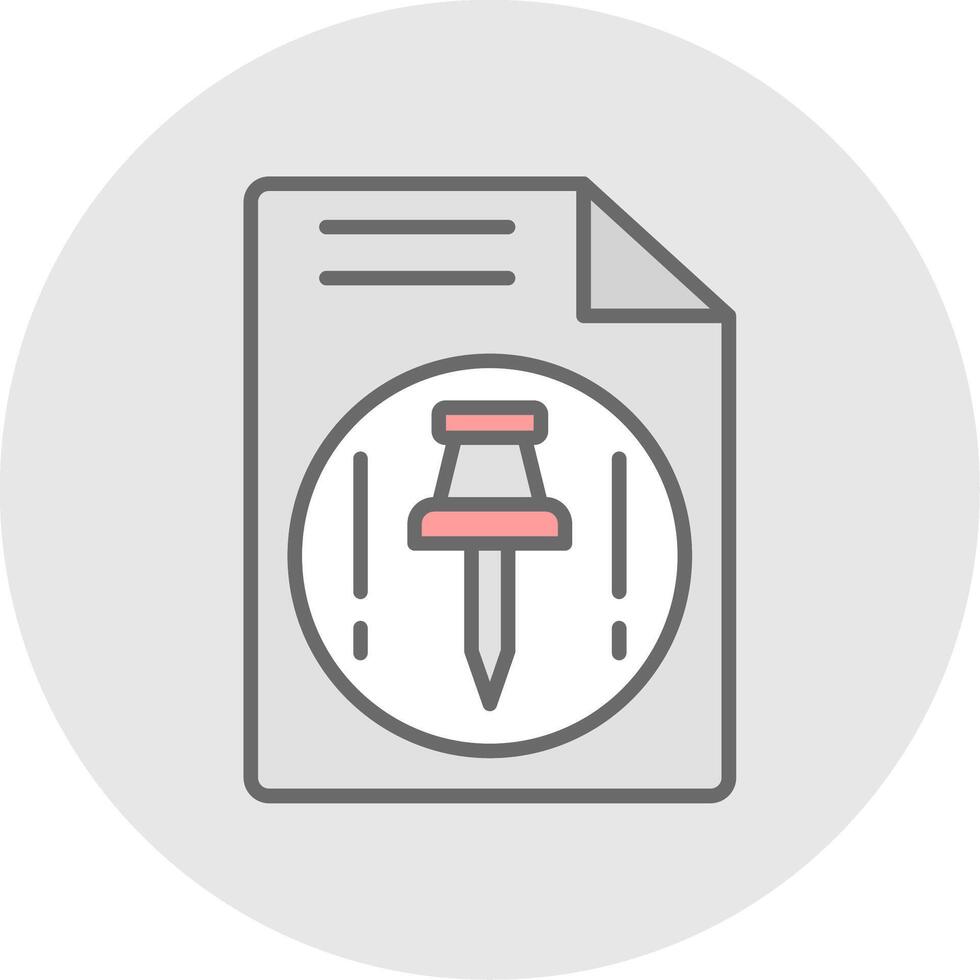 Push Line Filled Light Icon vector
