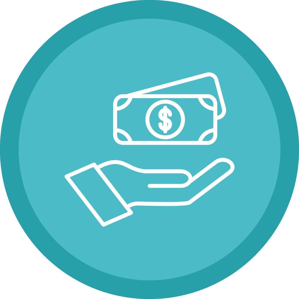 Money Line Multi Circle Icon vector