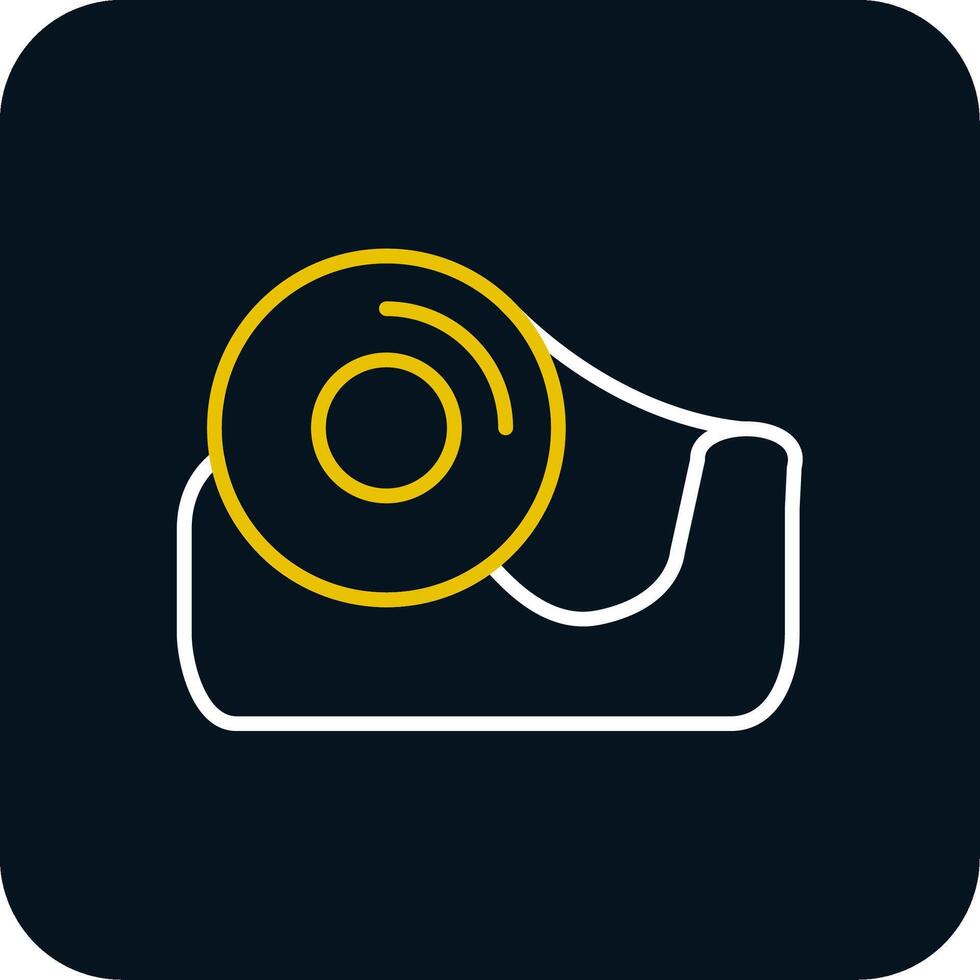 Tape Line Red Circle Icon vector