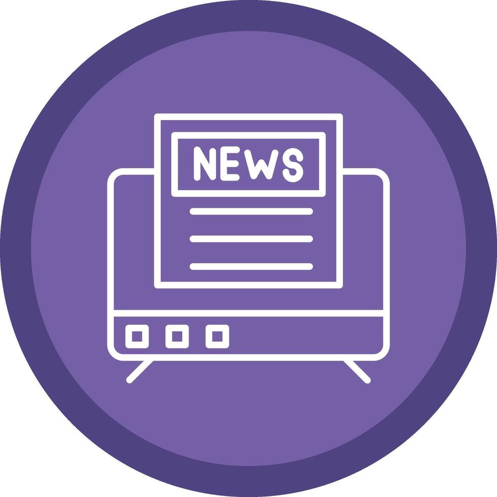 Noticias línea multi circulo icono vector