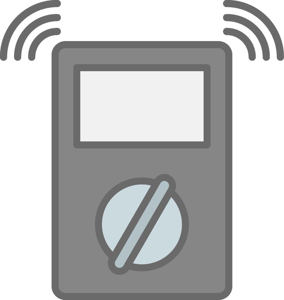 Metre Line Filled Light Icon vector