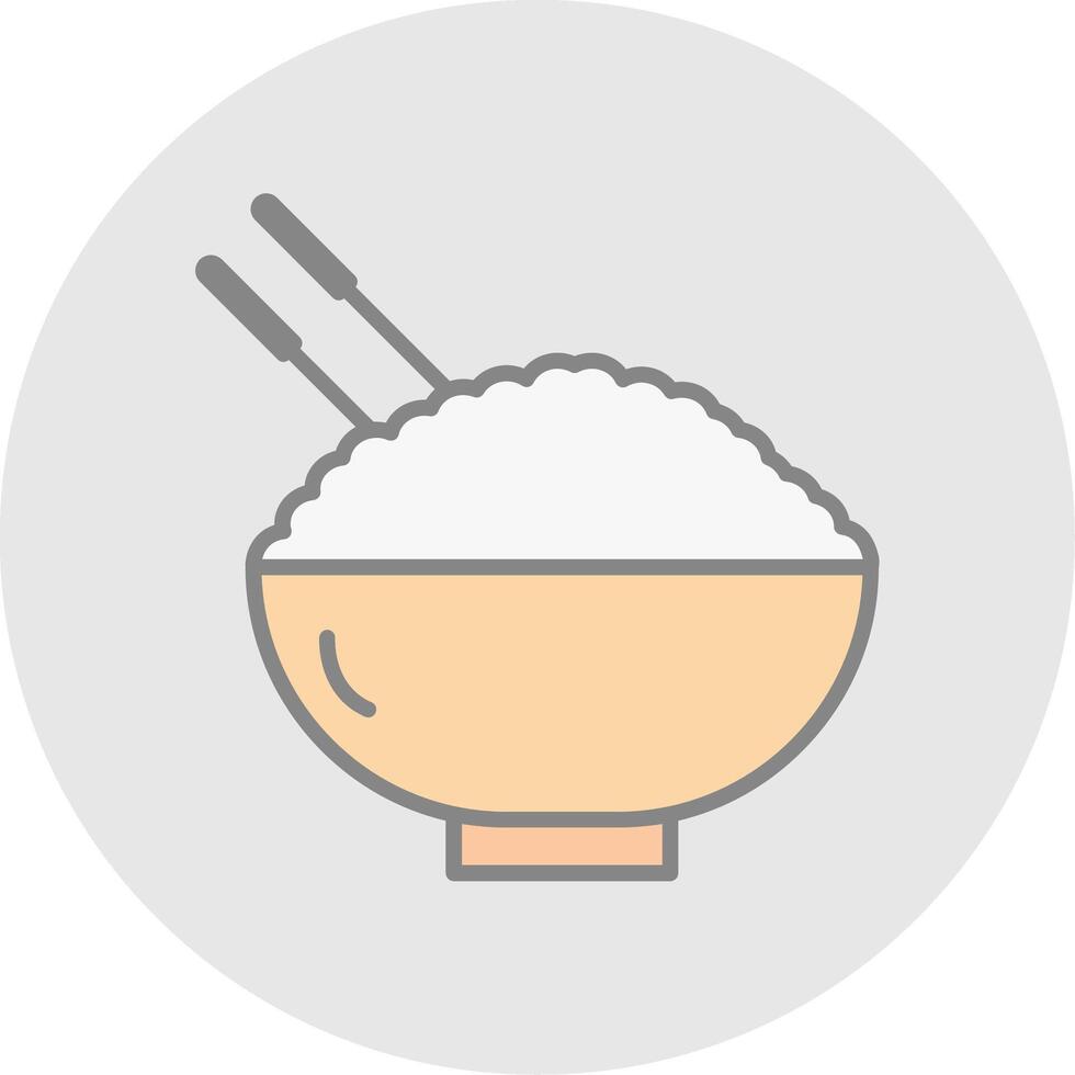 Chinese Food Line Filled Light Icon vector