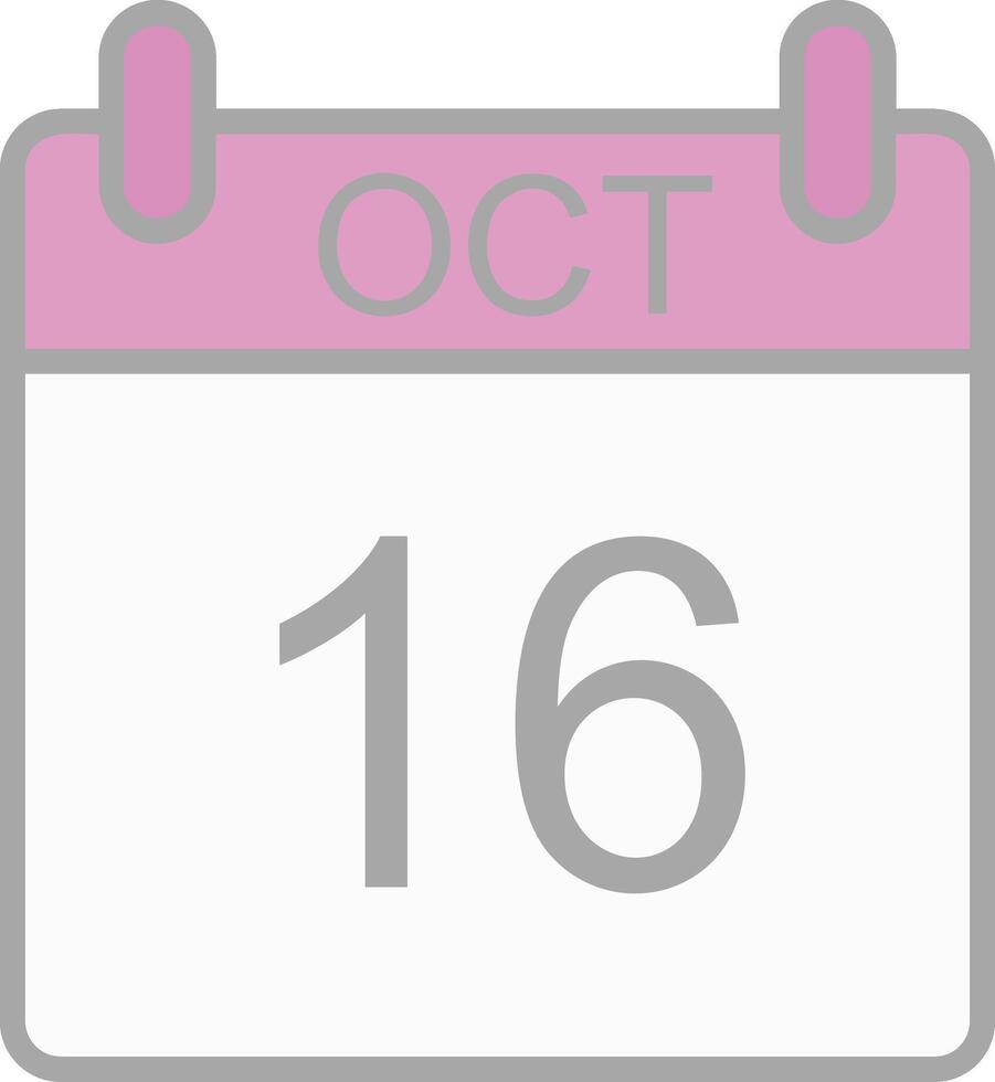 October Line Filled Light Icon vector